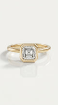 Levendi Wave of Love - Asher Cut Open Bezel Engagement Ring