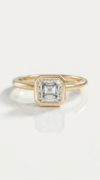 Levendi Wave of Love - Asher Cut Open Bezel Engagement Ring — Levendi Jewellers