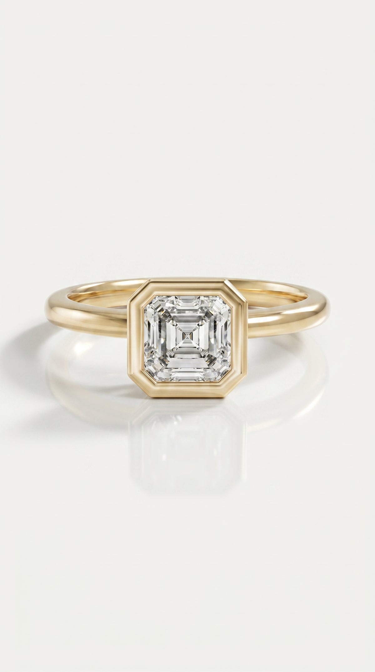 Levendi Wave of Love - Asher Cut Open Bezel Engagement Ring — Levendi Jewellers