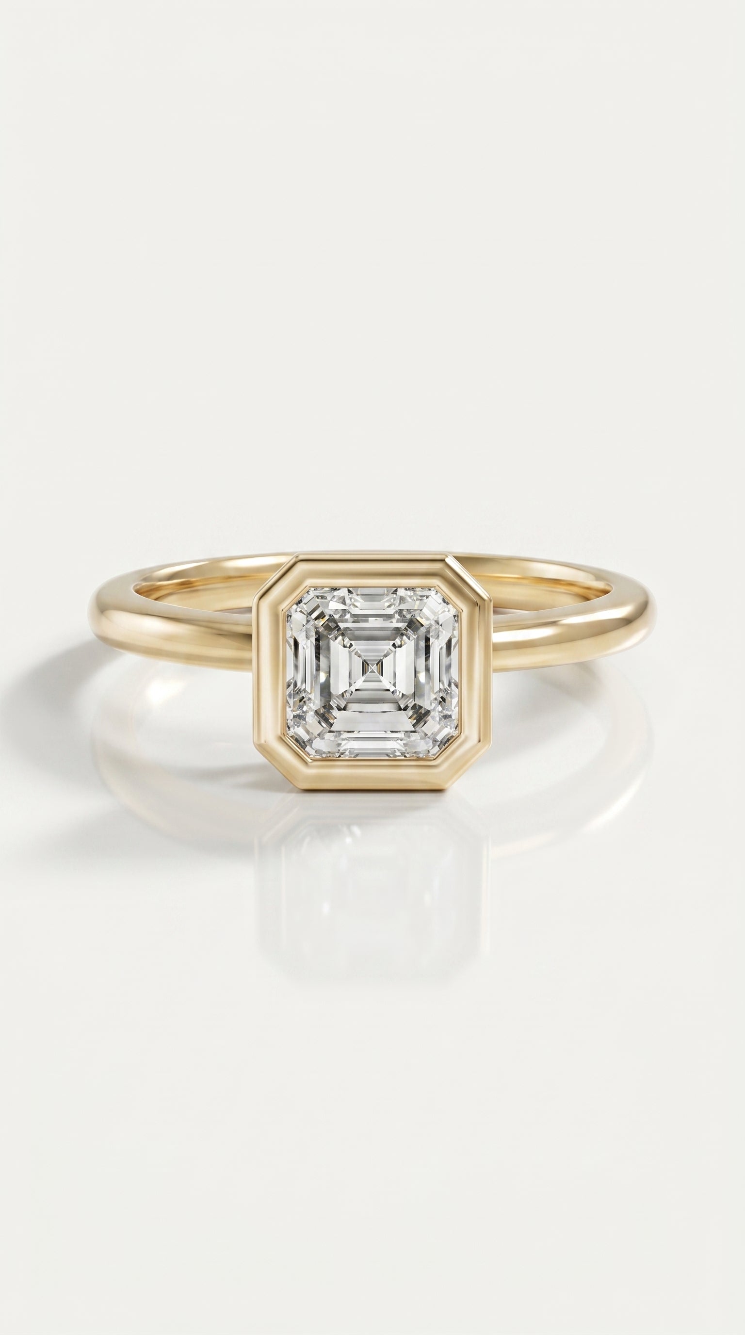 Levendi Wave of Love - Asher Cut Open Bezel Engagement Ring