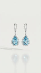 Ocean Impress Aquamarine & Diamond Earrings — Levendi Jewellers