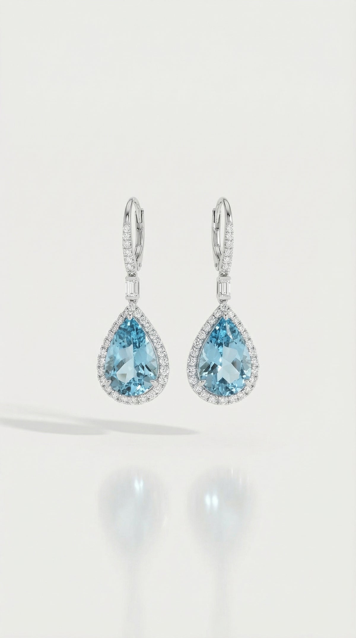 Ocean Impress Aquamarine & Diamond Earrings — Levendi Jewellers