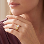 Levendi Toi & Moi - Pear Champagne Engagement Ring, view 2 — Levendi Jewellers