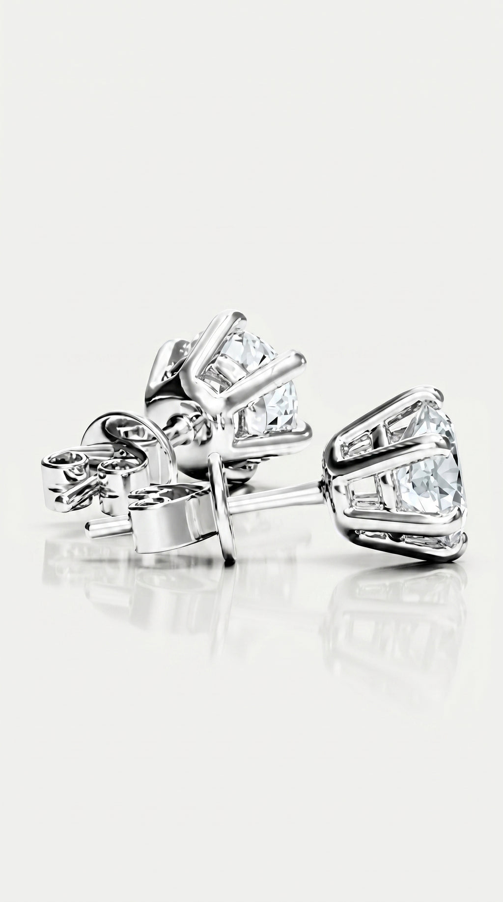 Classic Levendi 6 Claws Diamond Studs, view 2 — Levendi Jewellers