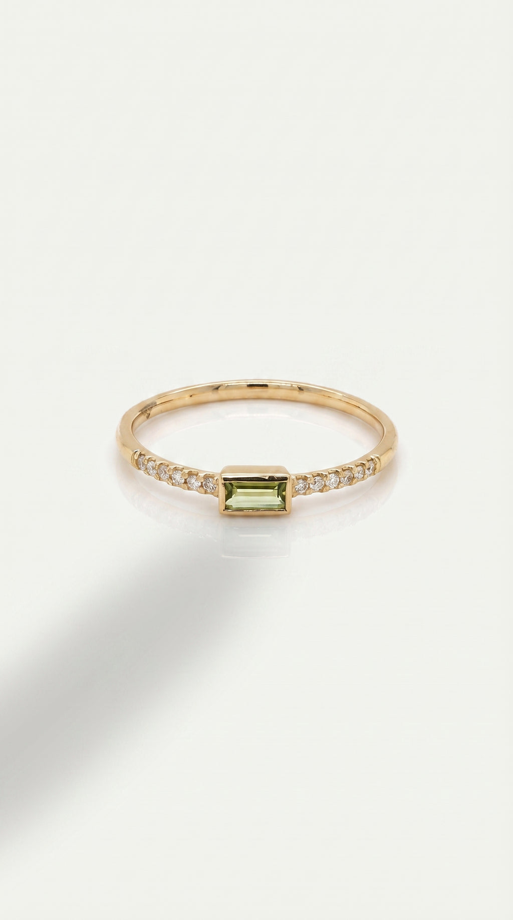 Rainbow Gemstone Peridot Petite Ring — Levendi Jewellers
