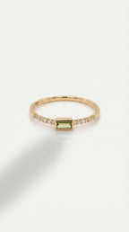 Rainbow Gemstone Peridot Petite Ring — Levendi Jewellers