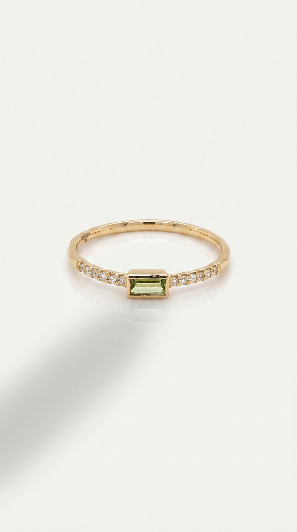 Rainbow Gemstone Peridot Petite Ring — Levendi Jewellers
