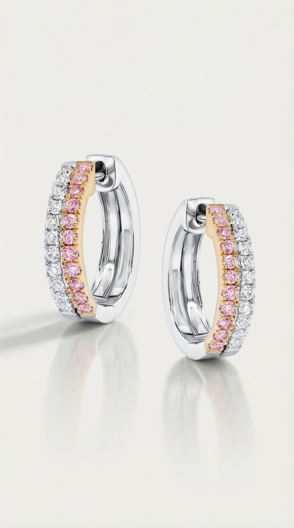 Argyle Essence - Hoop Earrings Double Row — Levendi Jewellers