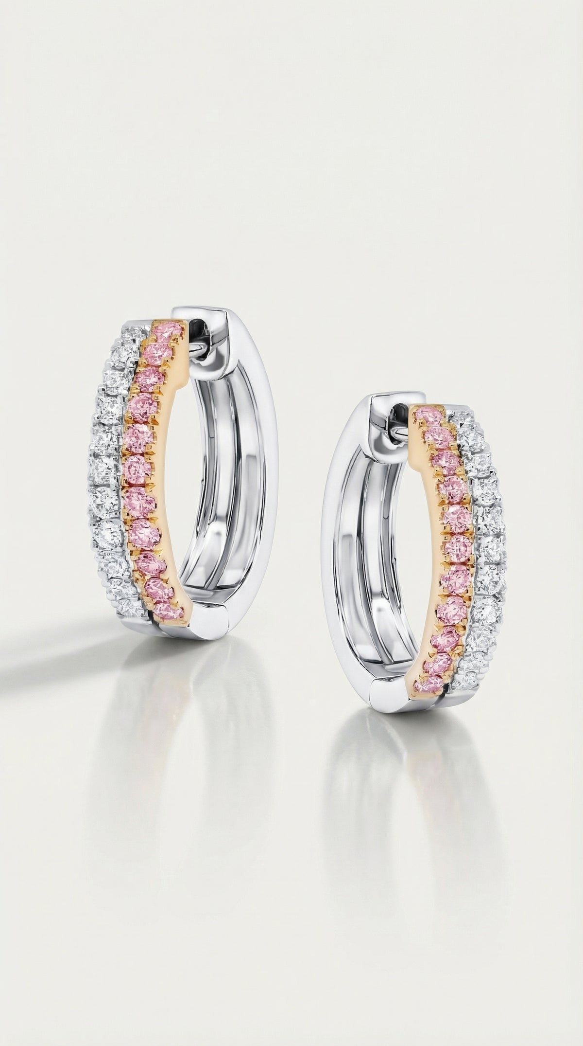 Argyle Essence - Hoop Earrings Double Row — Levendi Jewellers