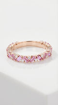 Rainbow - Petite Baguette Pink Sapphire Band