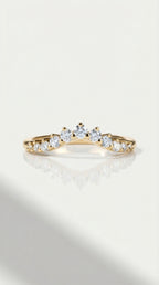 Wedding Band - 11 diamonds soft curve — Levendi Jewellers