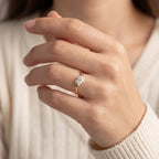 Levendi Wave of Love - East West Marquise Diamond Engagement Ring, view 2 — Levendi Jewellers