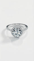 Levendi Classic - Round Brilliant Cut Halo Engagement Ring