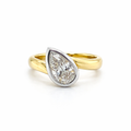 Levendi Signature- Pear Cut Twist Engagement Ring