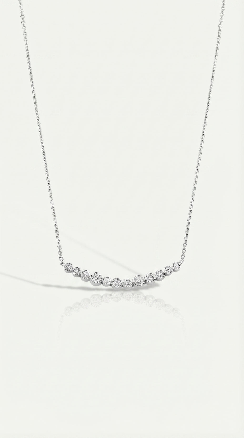 Pure Line - 12 Diamonds Bezel Pendant — Levendi Jewellers