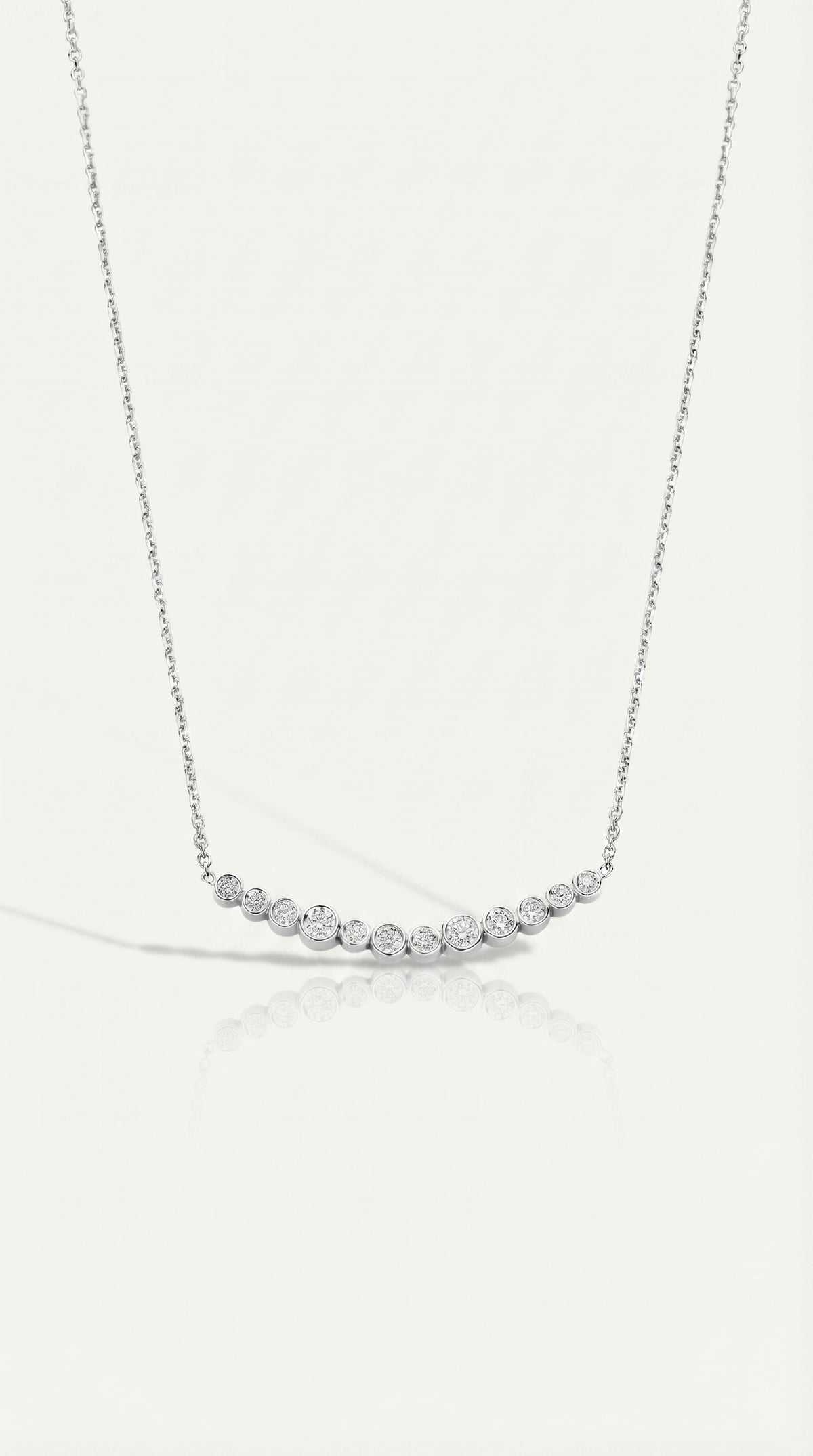 Pure Line - 12 Diamonds Bezel Pendant — Levendi Jewellers