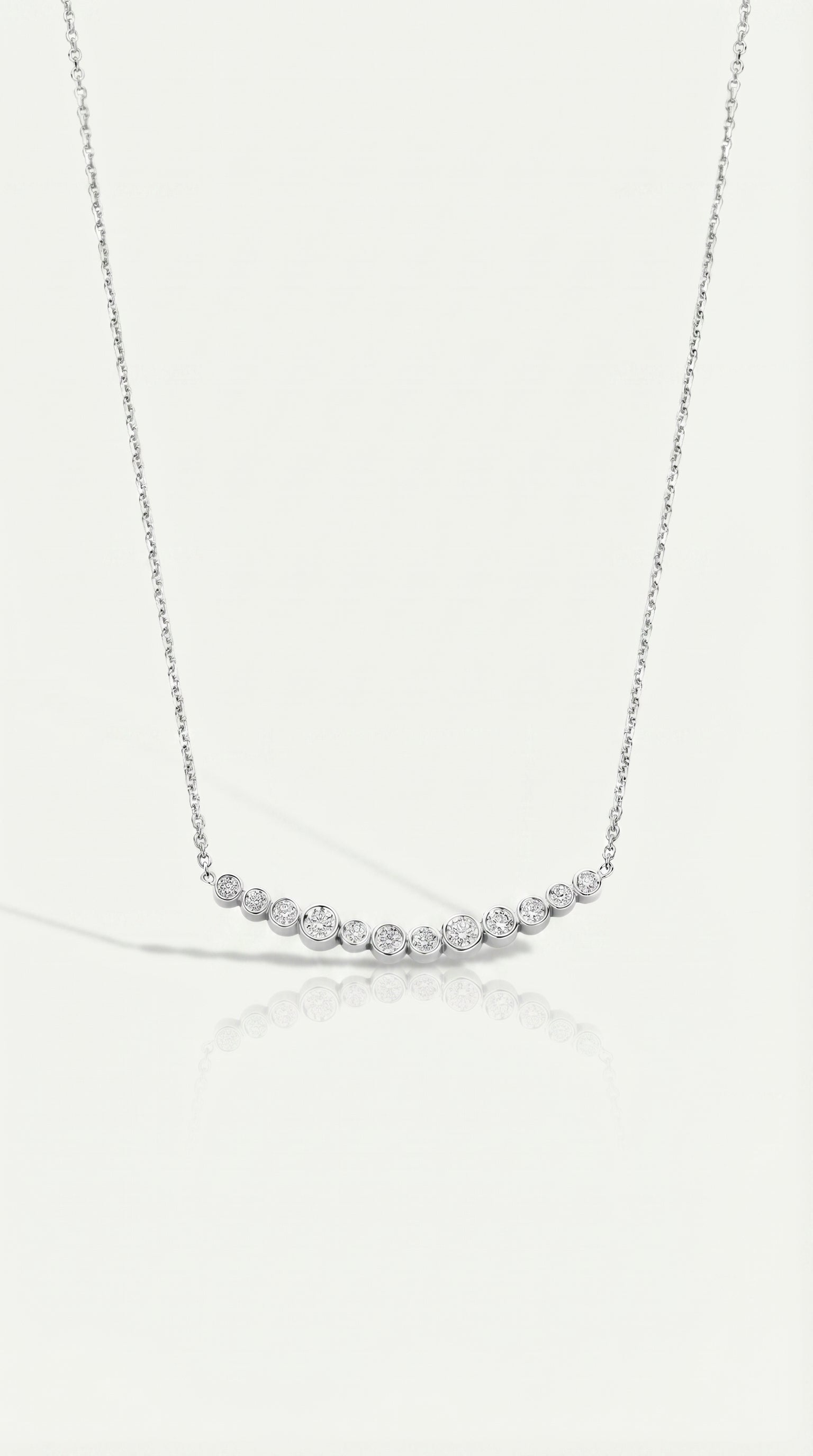 Pure Line - 12 Diamonds Bezel Pendant