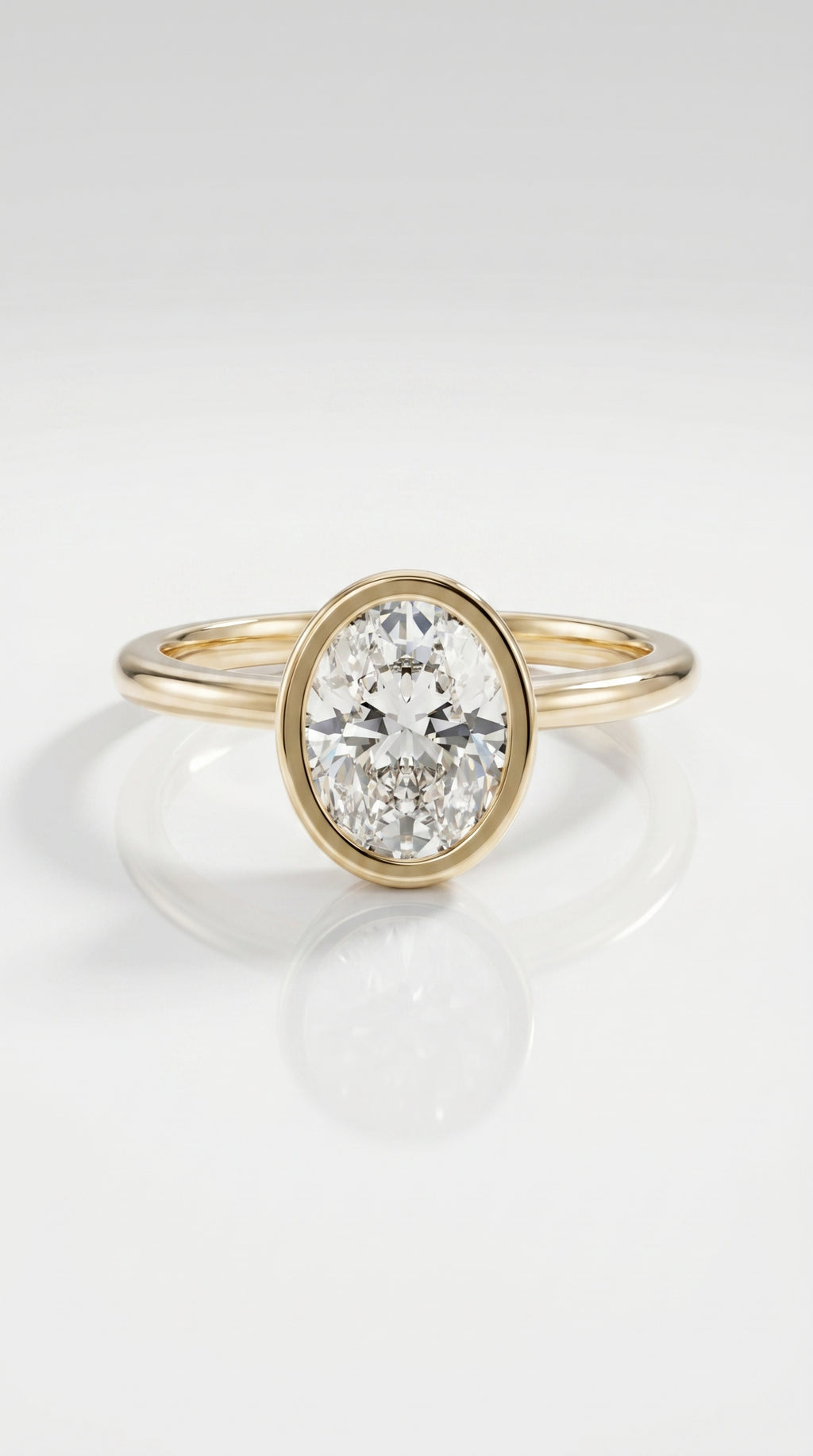 Levendi Wave of Love - Oval Cut Bezel Set Engagement Ring — Levendi Jewellers