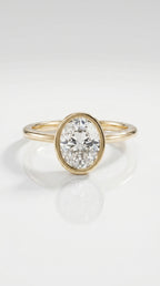 Levendi Wave of Love - Oval Cut Bezel Set Engagement Ring — Levendi Jewellers