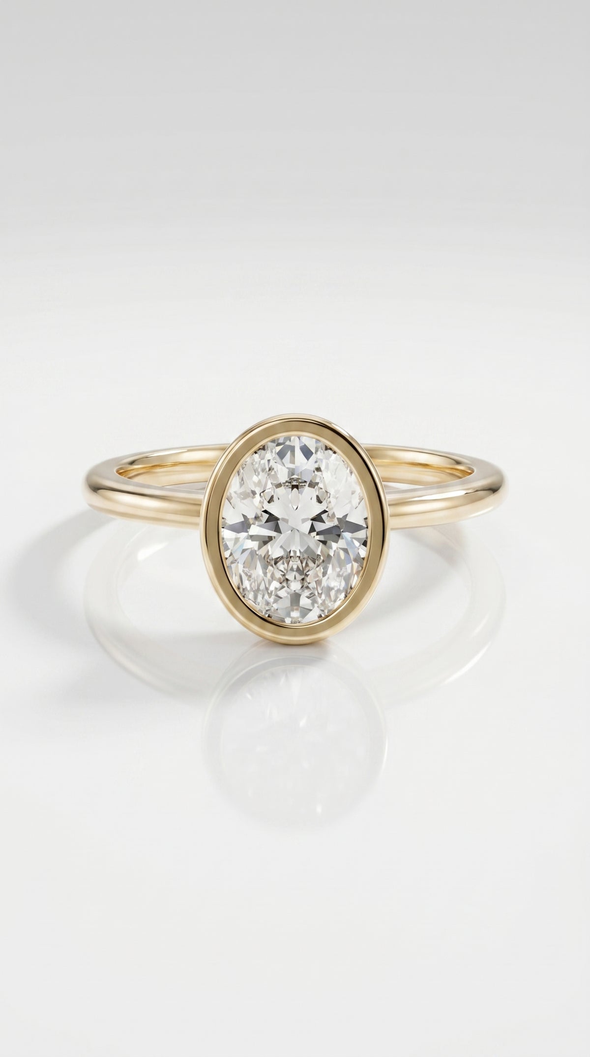 Levendi Wave of Love - Oval Cut Bezel Set Engagement Ring — Levendi Jewellers