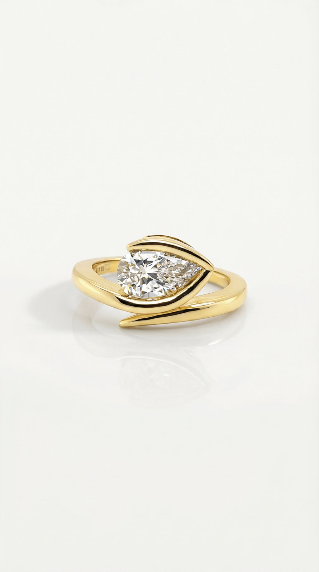Levendi Wave of Love - East West Pear Engagement Ring — Levendi Jewellers