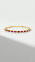 Alternating Ruby & Diamond Bangle