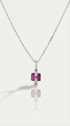 Rainbow - Ruby & Pink Sapphire Pendant — Levendi Jewellers