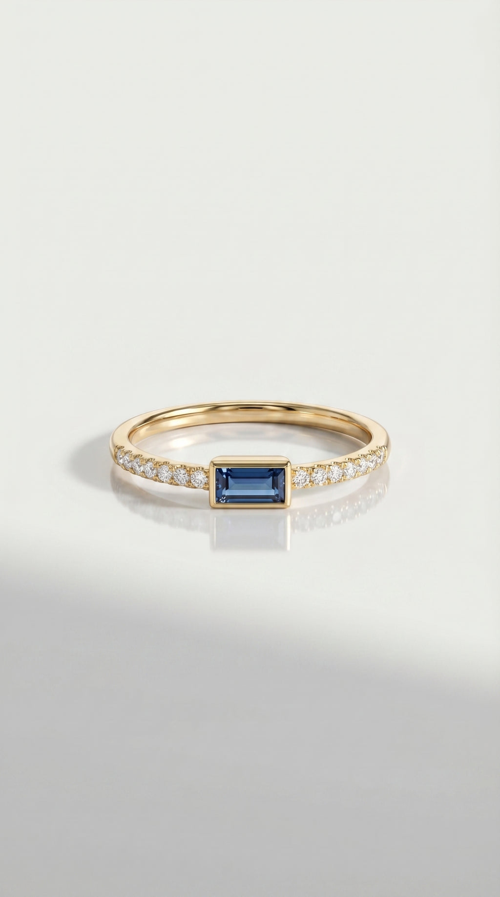 Rainbow Blue Topaz Petite Ring — Levendi Jewellers
