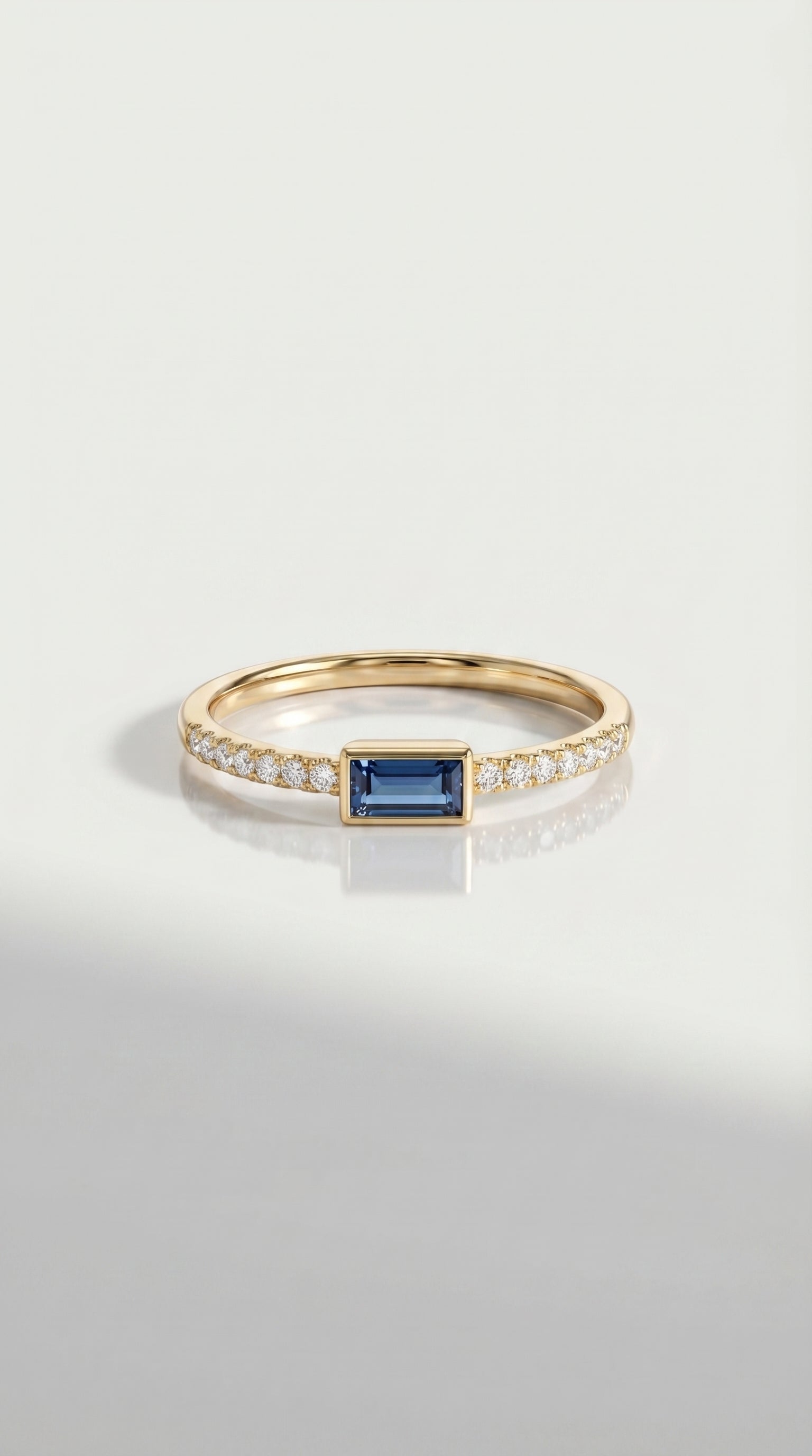 Rainbow Blue Topaz Petite Ring