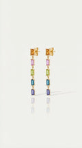 5 Baguette Gemstone Earring