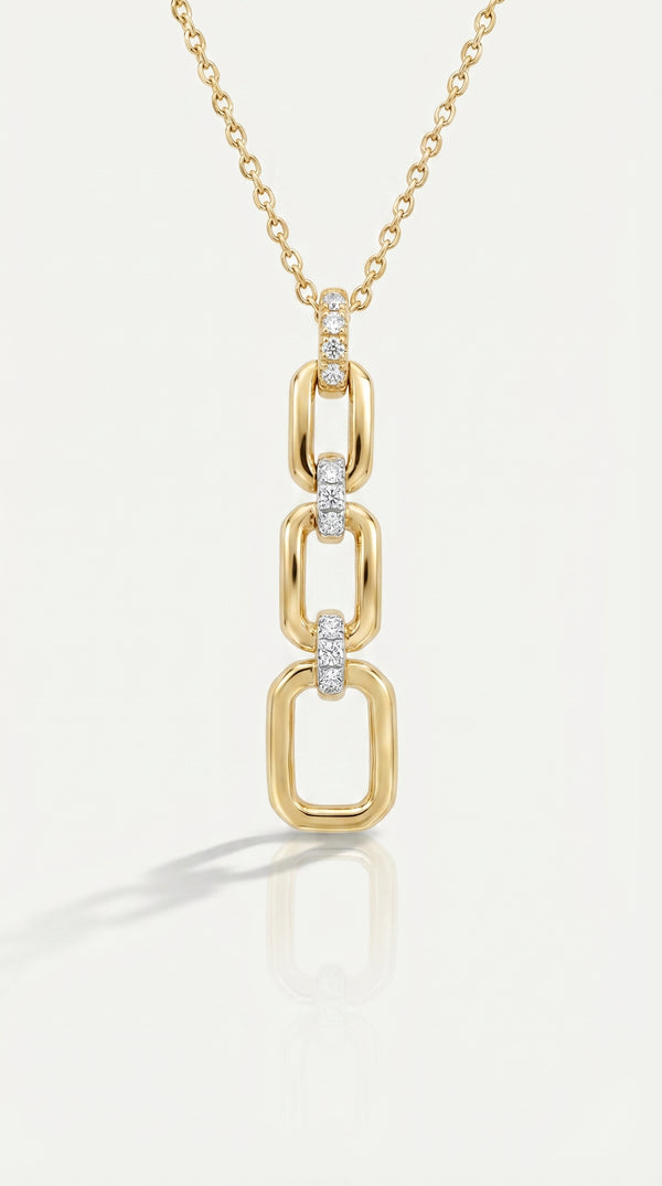 Link to Love Diamond Drop Pendant — Levendi Jewellers