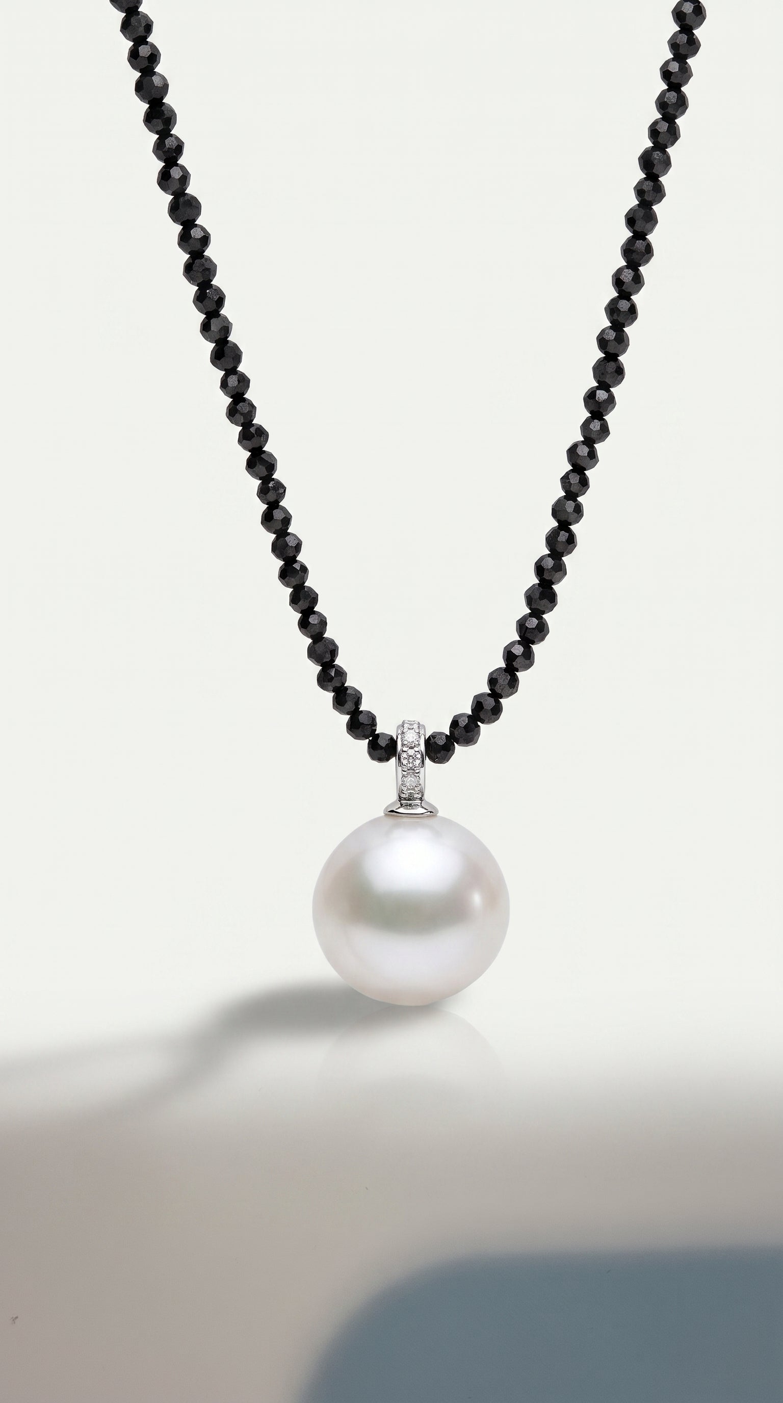 Australian South Sea Pearl & Black Diamond Necklace