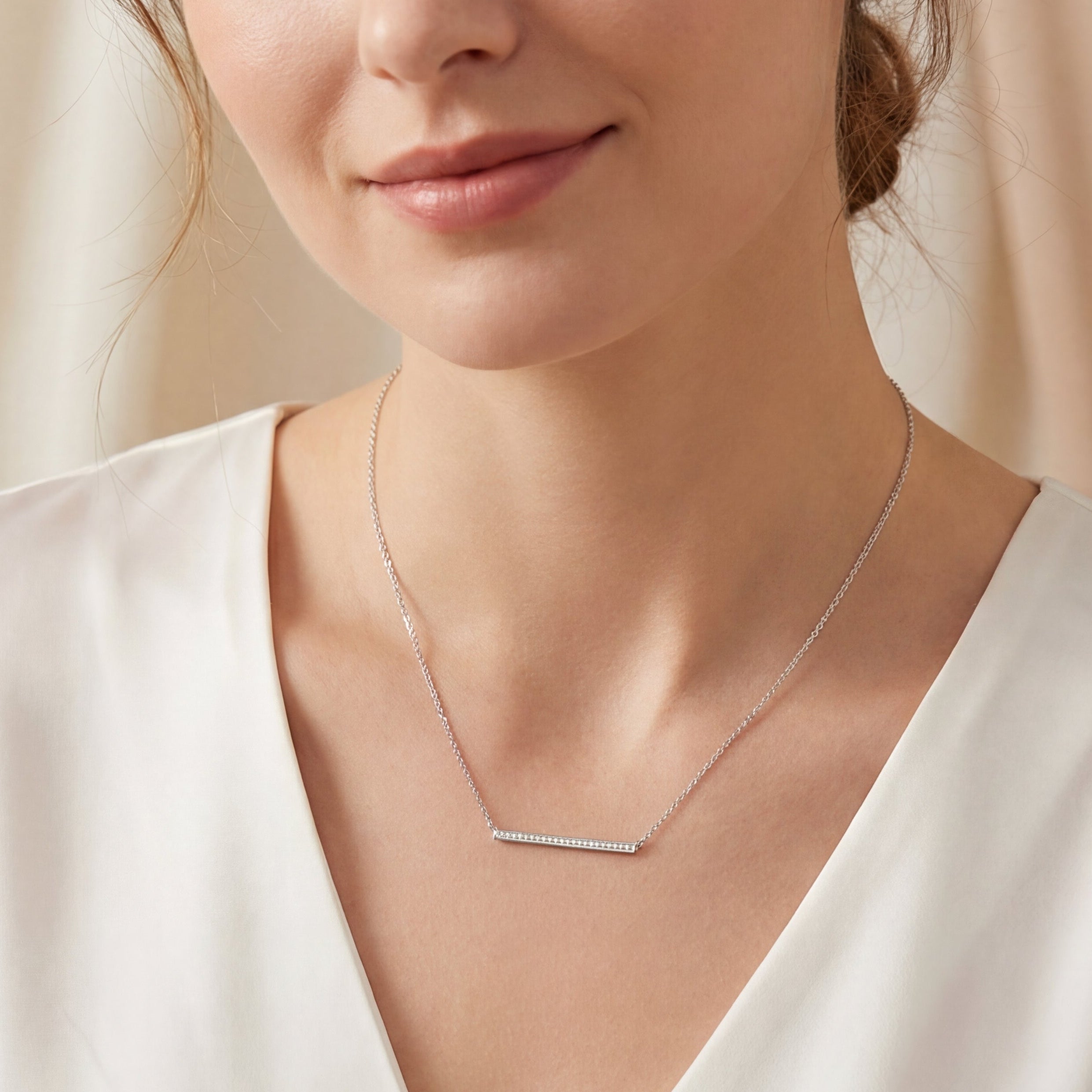 Pure Line - Horizontal Diamonds Pendant