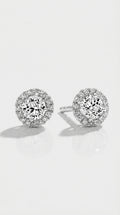 Classic Levendi 4 Claws Diamond Halo Studs