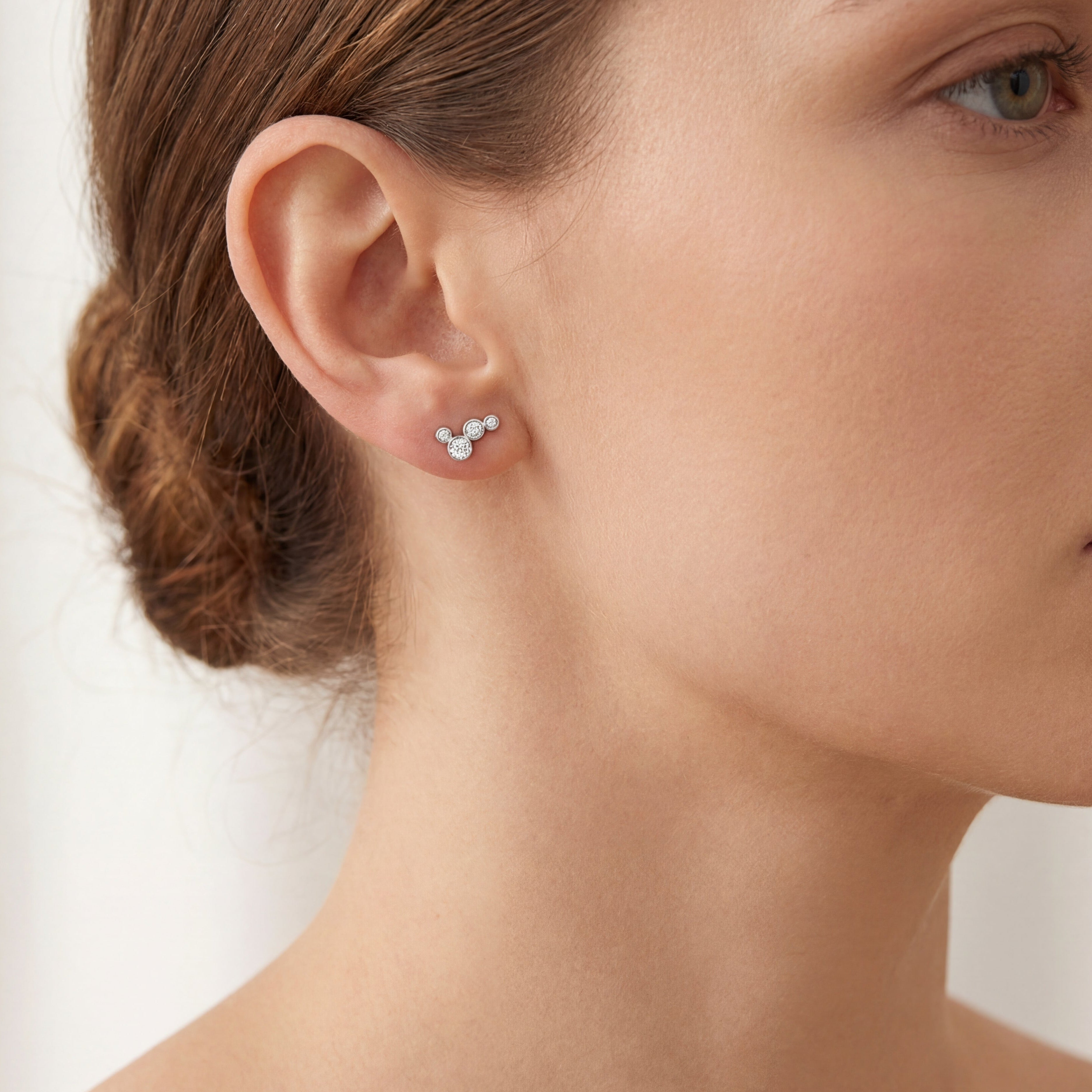 Pure Line -  6 Diamonds Studs Earrings