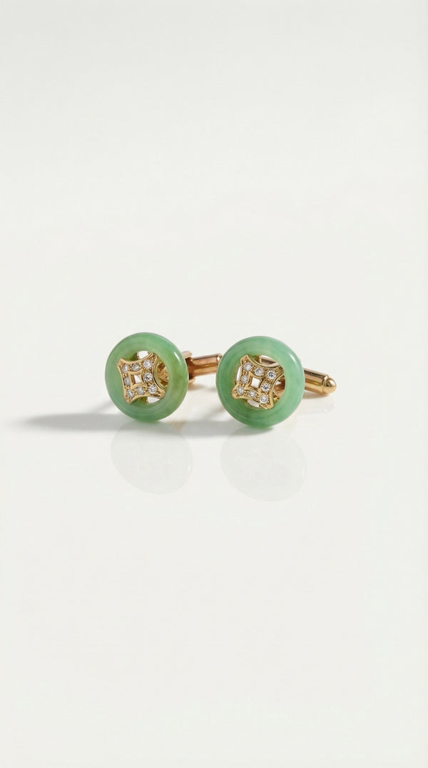Nicholas Levendi - Imperial Jade Cufflinks — Levendi Jewellers