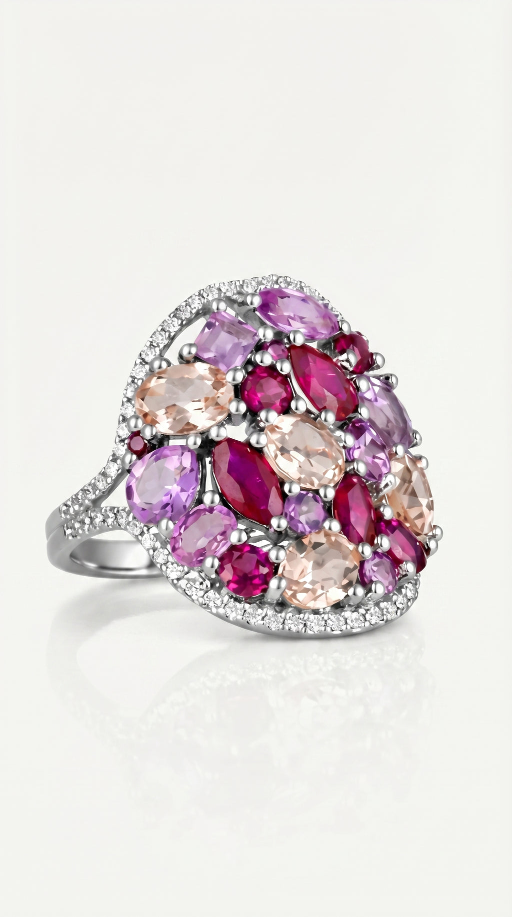 Mosaïque Éternelle Sapphires and Rubies Ring — Levendi Jewellers