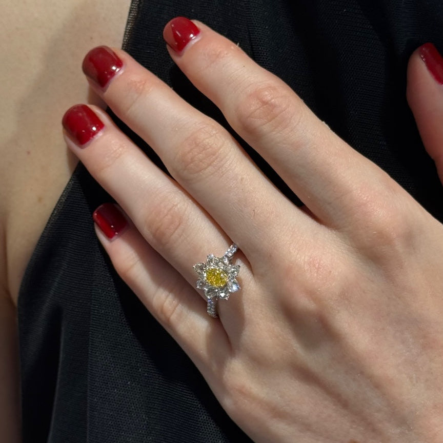 Flora - Oval Yellow Diamond 0.50ct