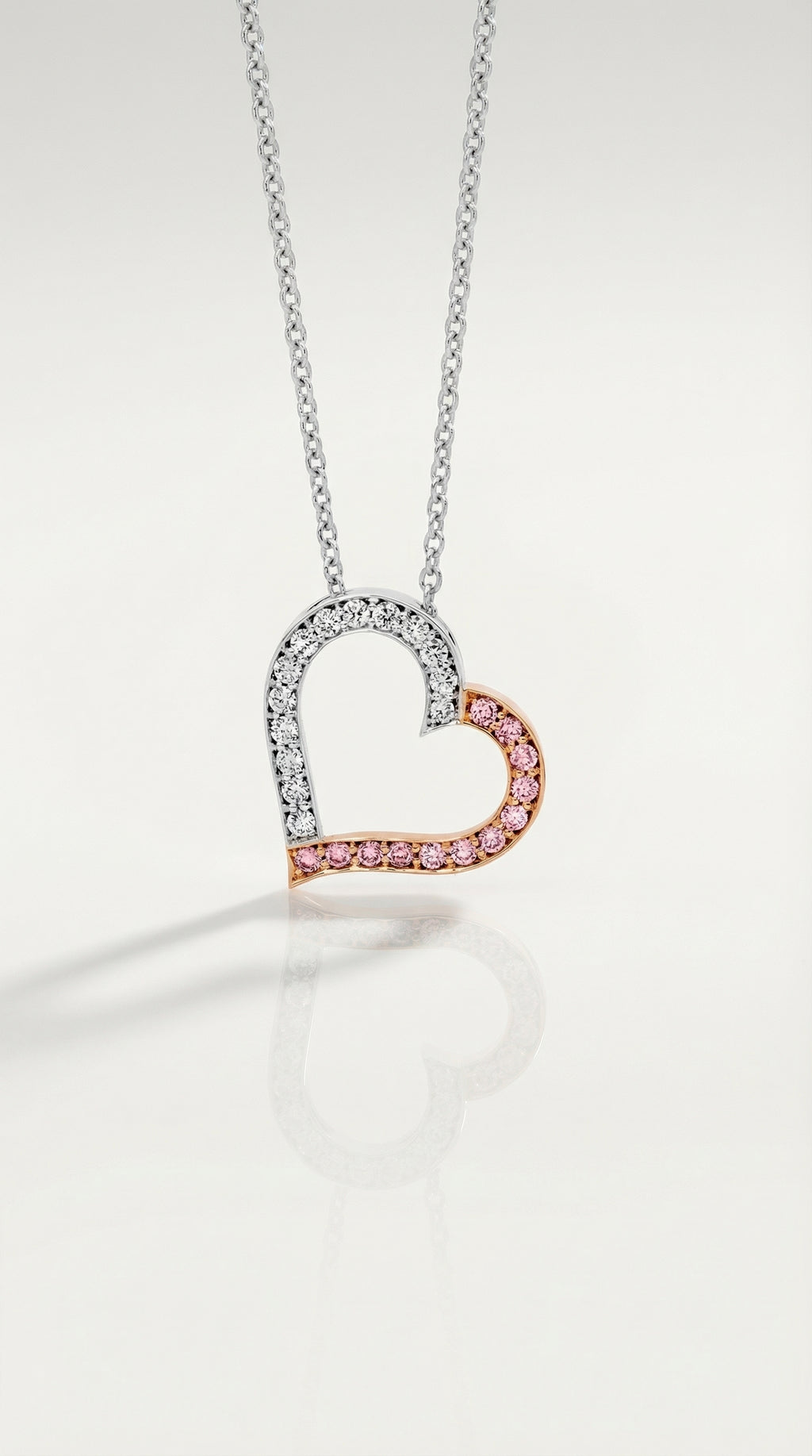 Argyle Essence - Pink Heart Pendant — Levendi Jewellers