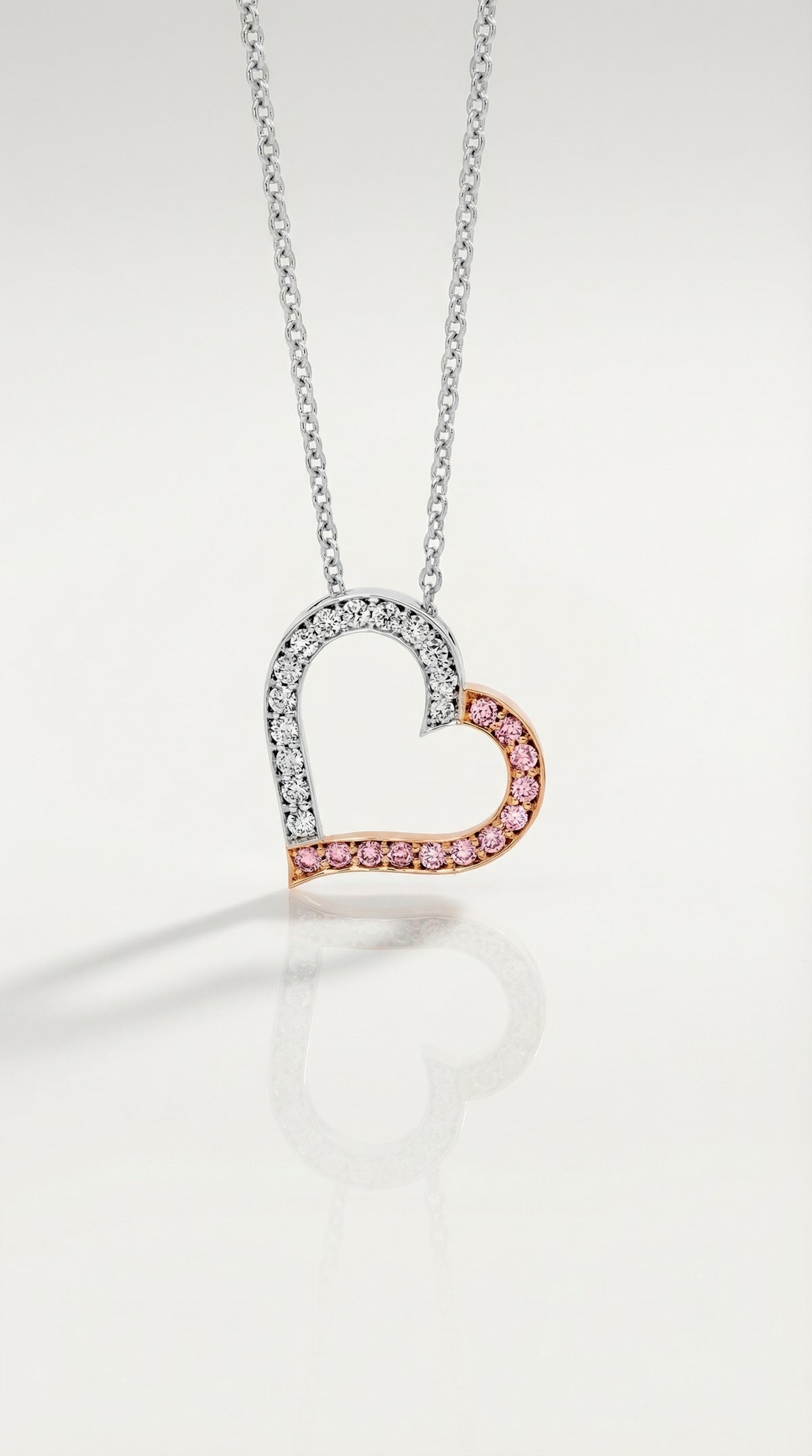 Argyle Essence - Pink Heart Pendant — Levendi Jewellers
