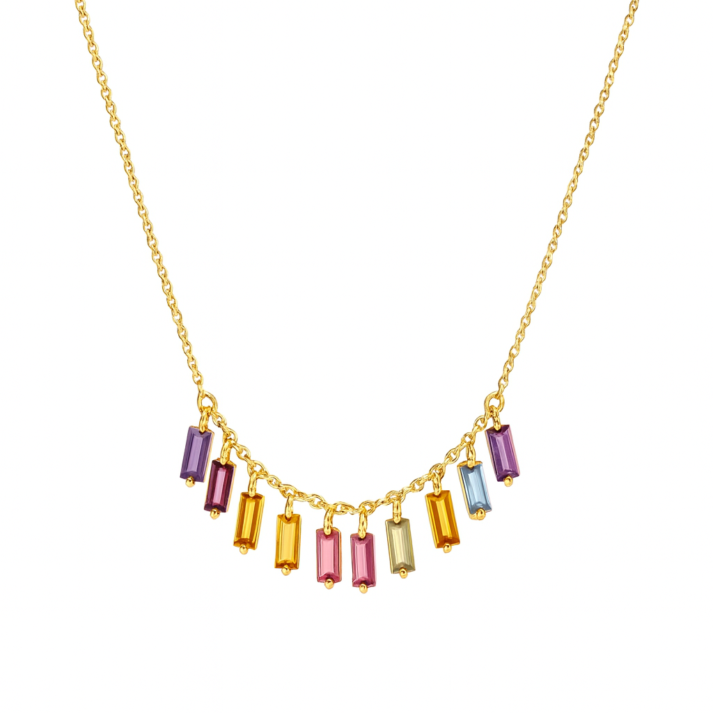 Rainbow - Multi Baguette Pendant