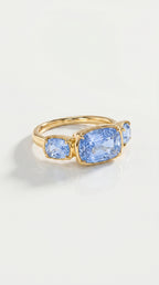Levendi Wave of Love - 3 Cushion Cut Sapphire Engagement Ring — Levendi Jewellers