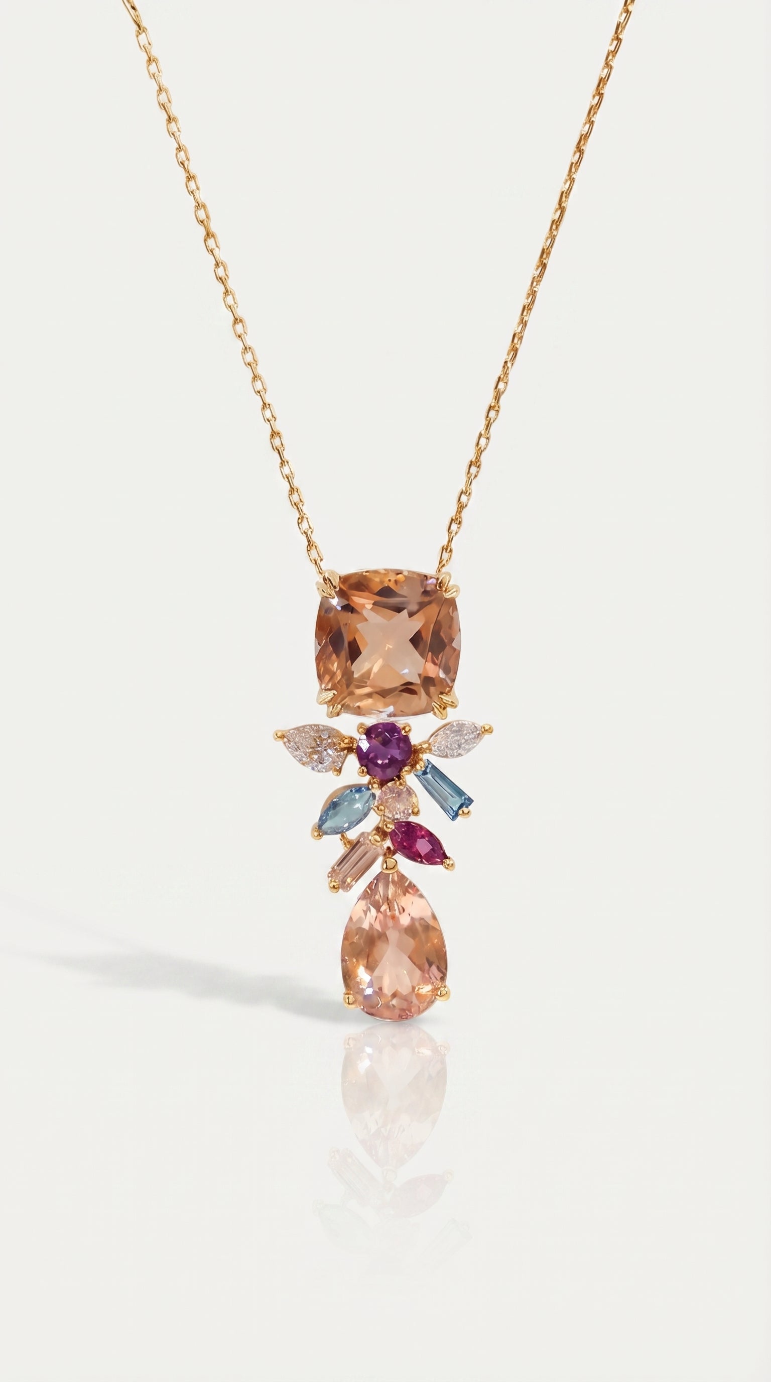 Neptune's Garden - Morganite Pendant  9.29 ct