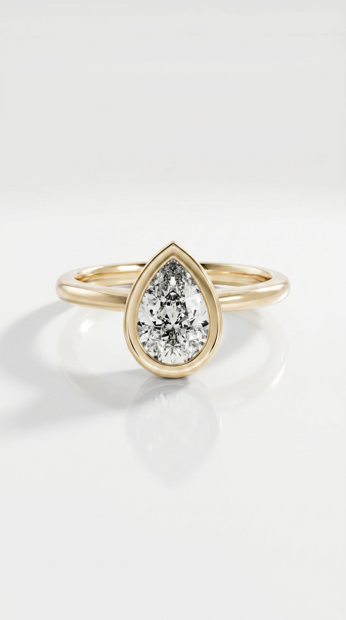 Levendi Wave of Love - Pear Cut Bezel Set Engagement Ring — Levendi Jewellers