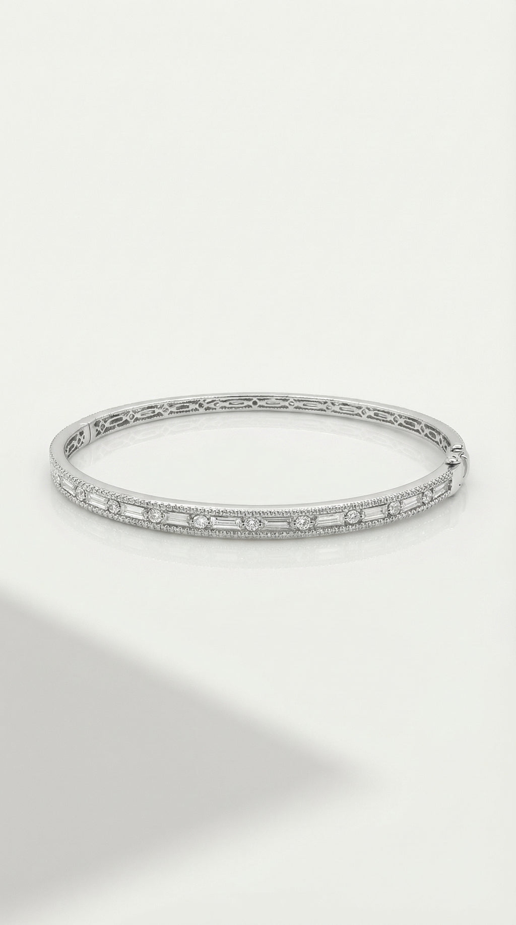 Baguette-Set Diamond Bangle — Levendi Jewellers