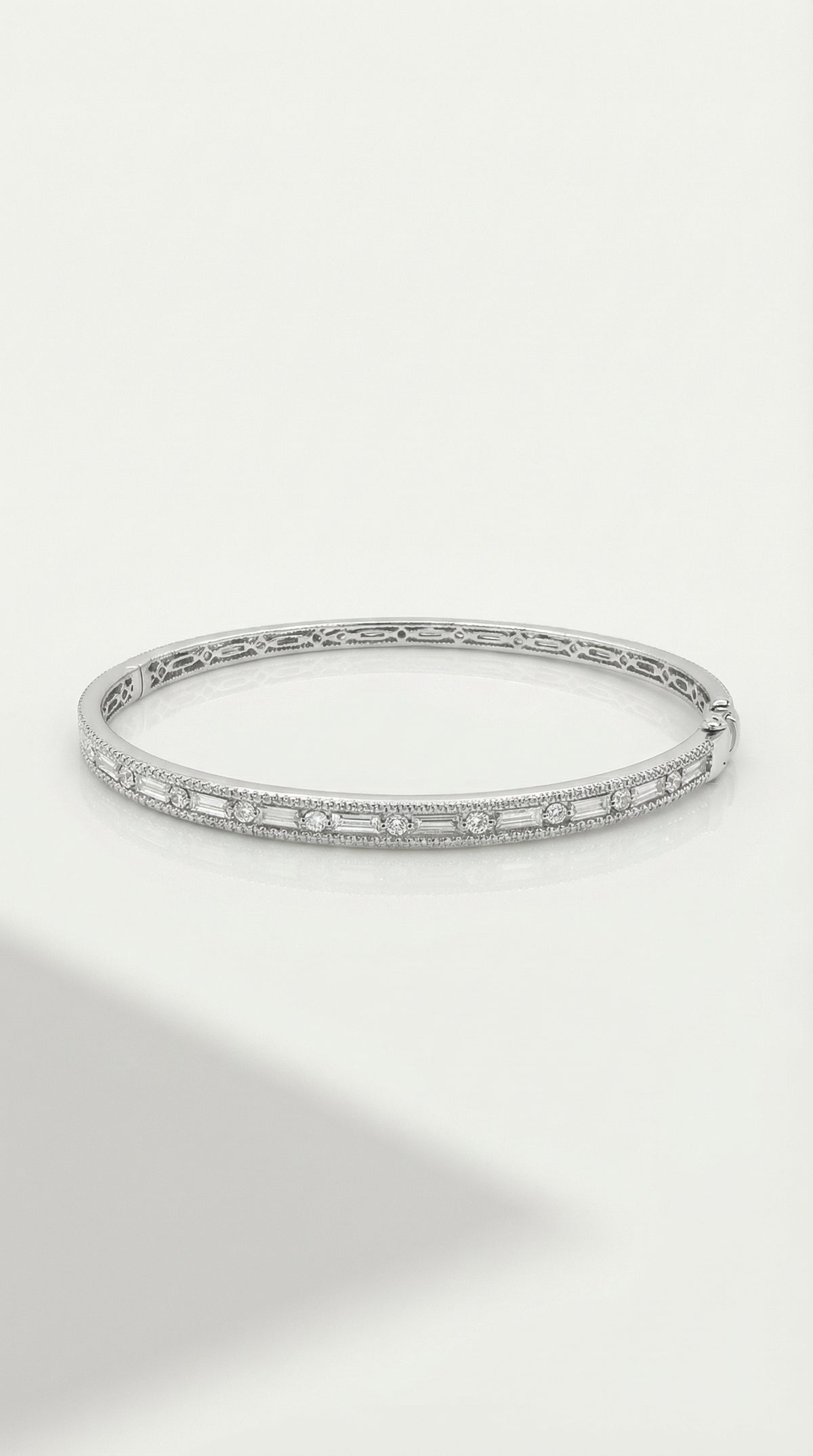 Baguette-Set Diamond Bangle — Levendi Jewellers