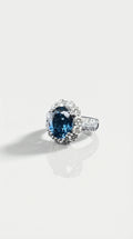 The Midnight Blue Ceylon Sapphire Ring 7CT