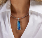 Australian Boulder Opal & Diamonds Pendant - 34.00ct, view 2 — Levendi Jewellers