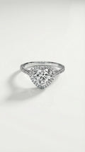 Levendi Classic - Heart Halo Engagement Ring