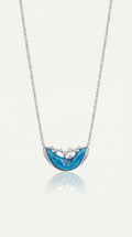 Pure Line - Black Opal & Diamond Pendant